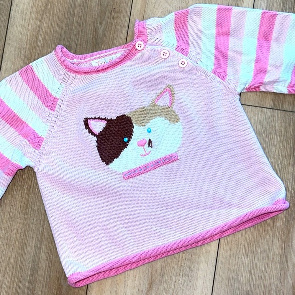 [Zubels] Cat Intarsia Sweater